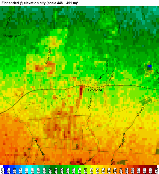 Eichenried elevation map