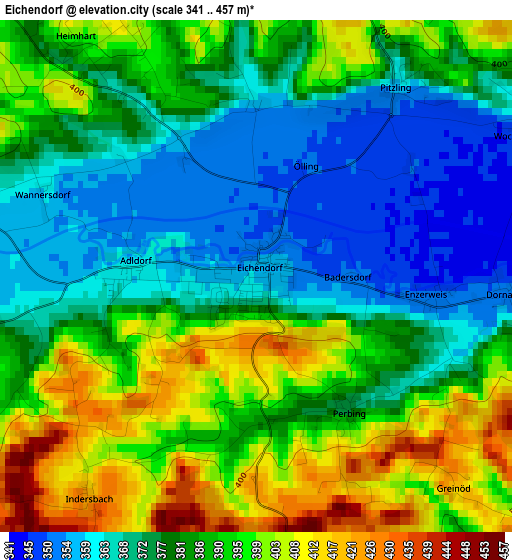 Eichendorf elevation map