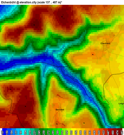 Eichenbühl elevation map