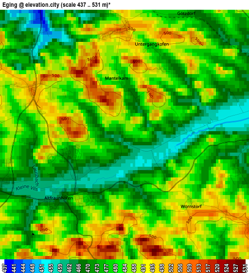 Eging elevation map