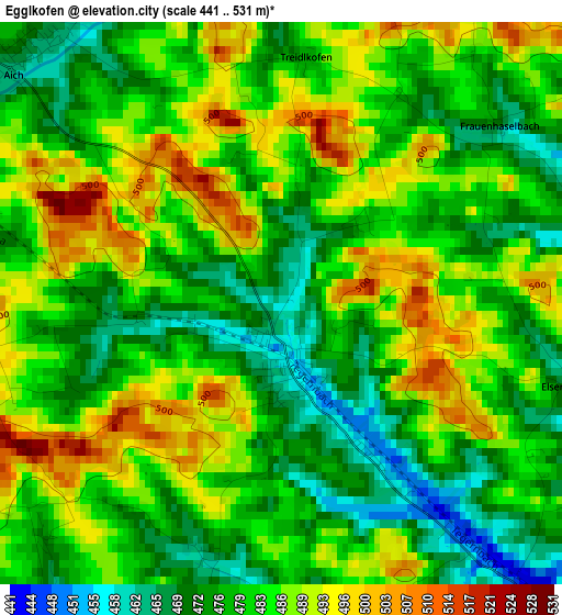 Egglkofen elevation map