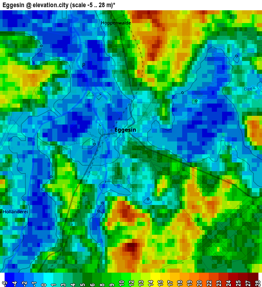 Eggesin elevation map