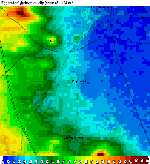 Eggersdorf elevation map