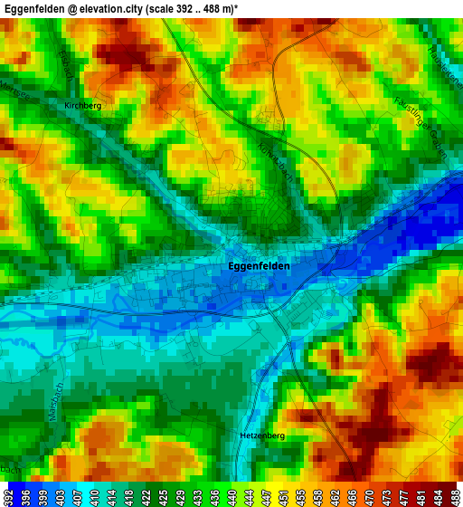 Eggenfelden elevation map