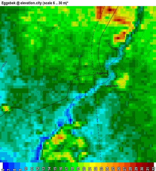 Eggebek elevation map