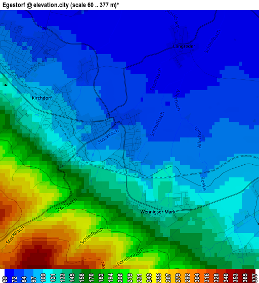 Egestorf elevation map