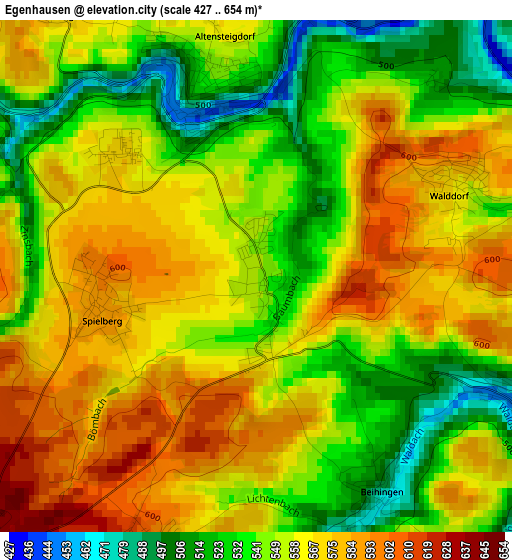 Egenhausen elevation map