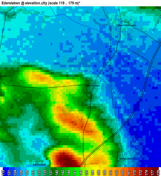 Edersleben elevation map