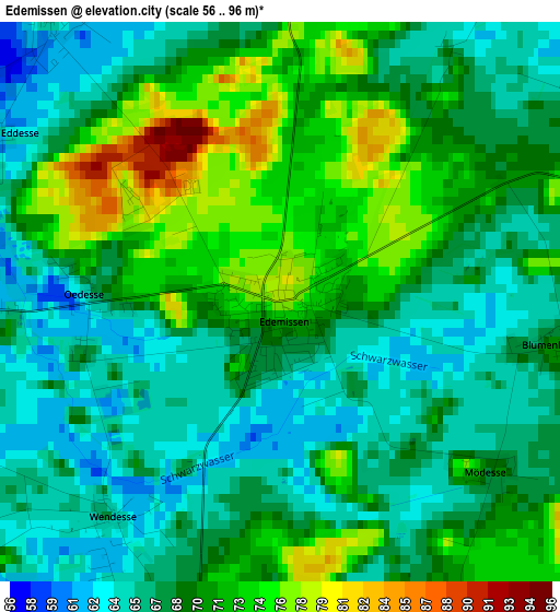 Edemissen elevation map