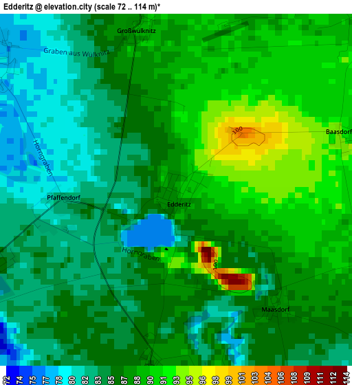 Edderitz elevation map