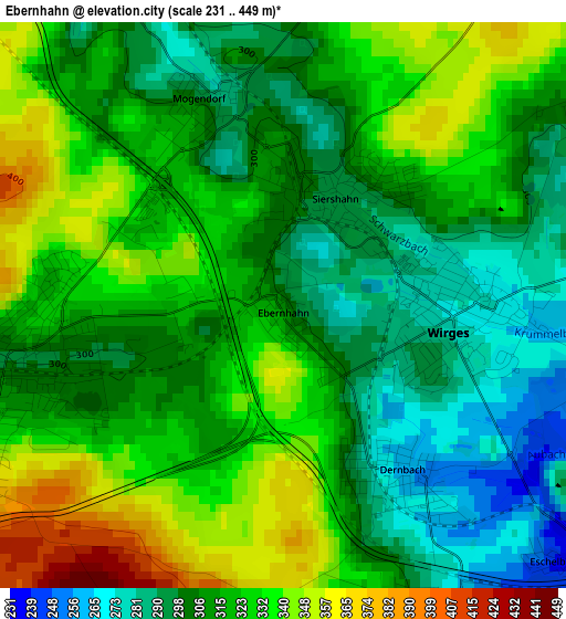 Ebernhahn elevation map