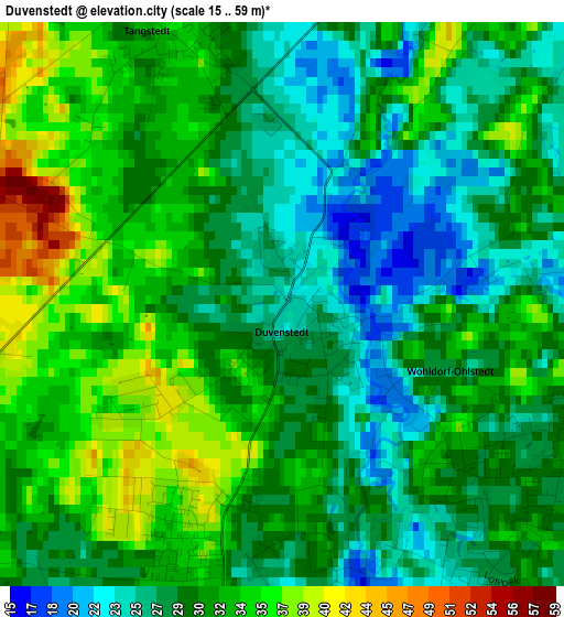 Duvenstedt elevation map