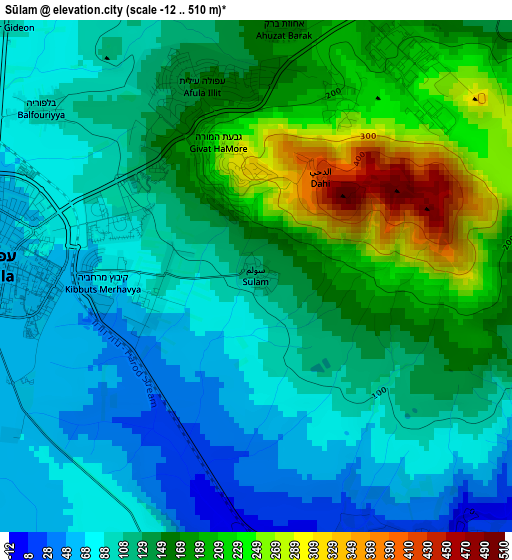 Sūlam elevation map