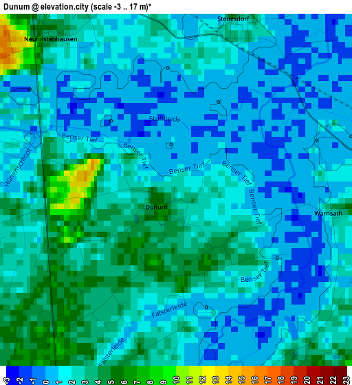 Dunum elevation map