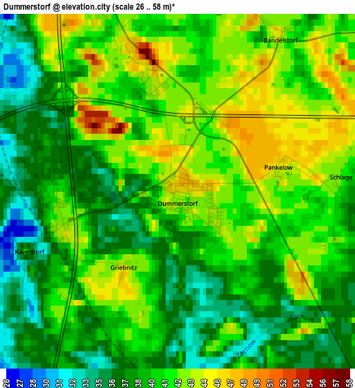 Dummerstorf elevation map