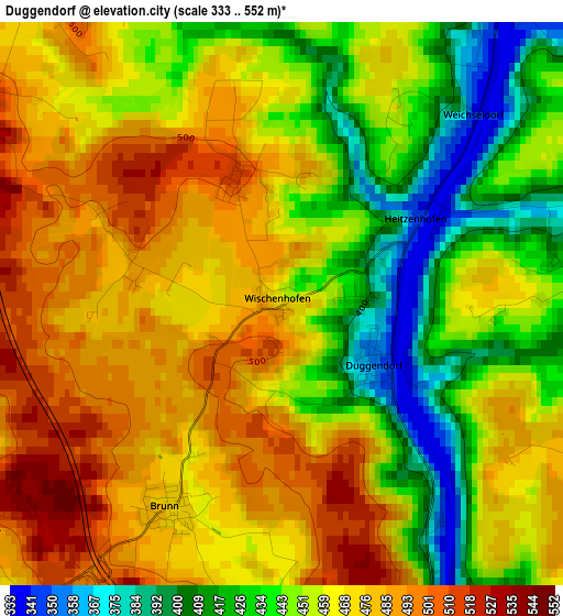 Duggendorf elevation map