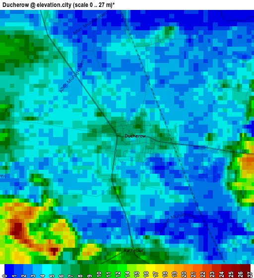 Ducherow elevation map