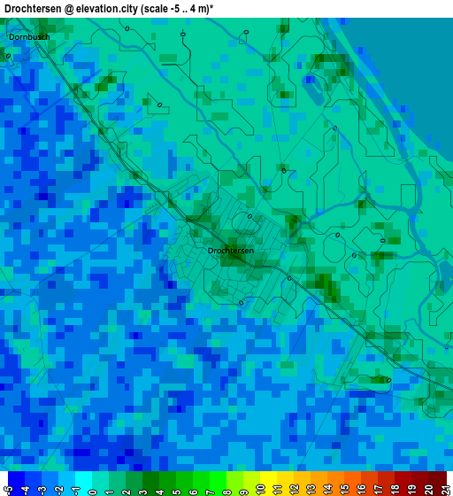 Drochtersen elevation map