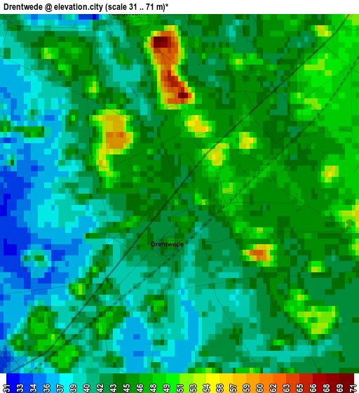 Drentwede elevation map