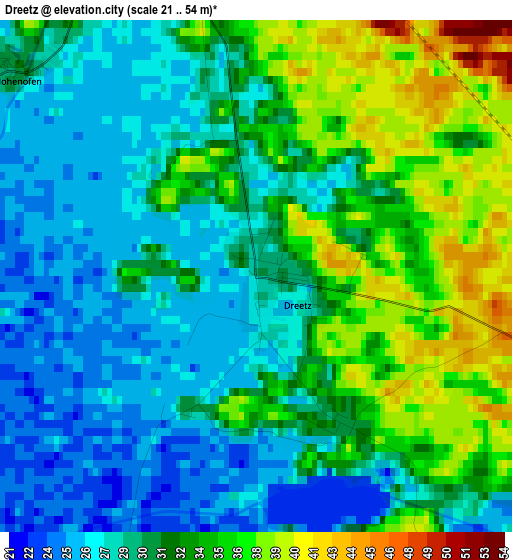 Dreetz elevation map