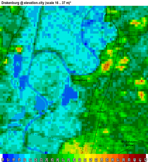 Drakenburg elevation map