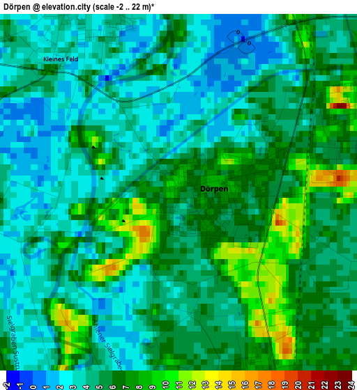 Dörpen elevation map