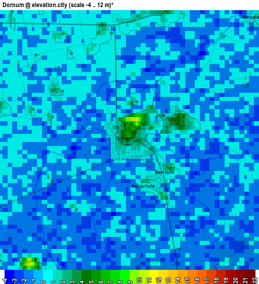 Dornum elevation map