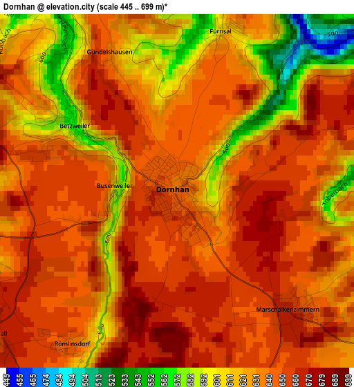 Dornhan elevation map