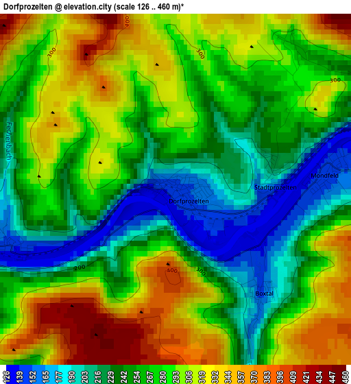 Dorfprozelten elevation map