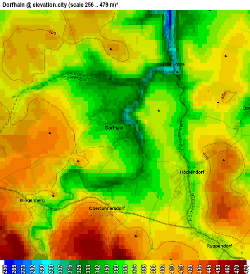 Dorfhain elevation map