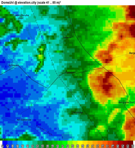 Domsühl elevation map