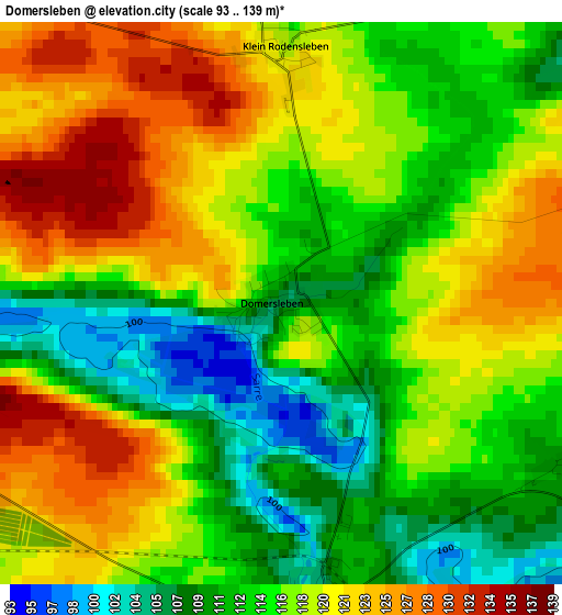 Domersleben elevation map