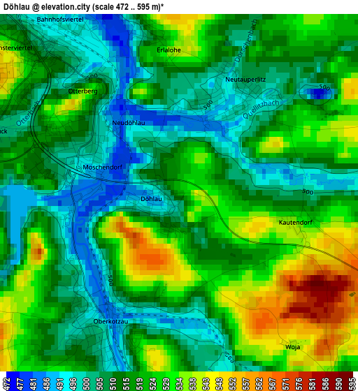 Döhlau elevation map