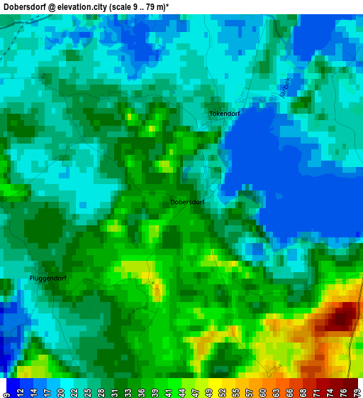 Dobersdorf elevation map