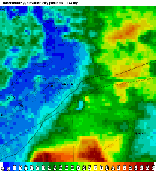 Doberschütz elevation map