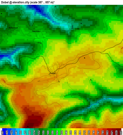 Dobel elevation map