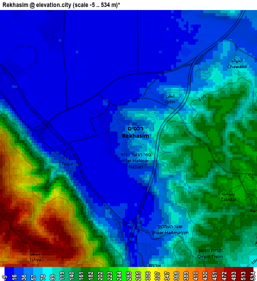 Rekhasim elevation map