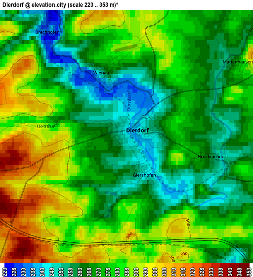 Dierdorf elevation map