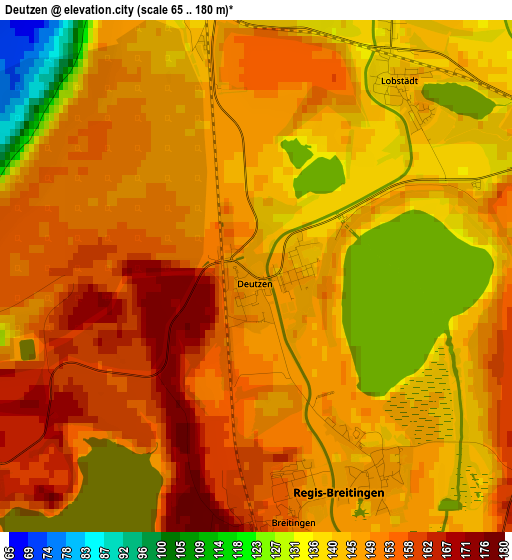 Deutzen elevation map