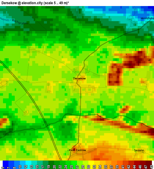 Dersekow elevation map