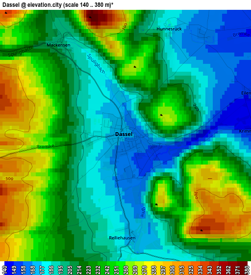 Dassel elevation map