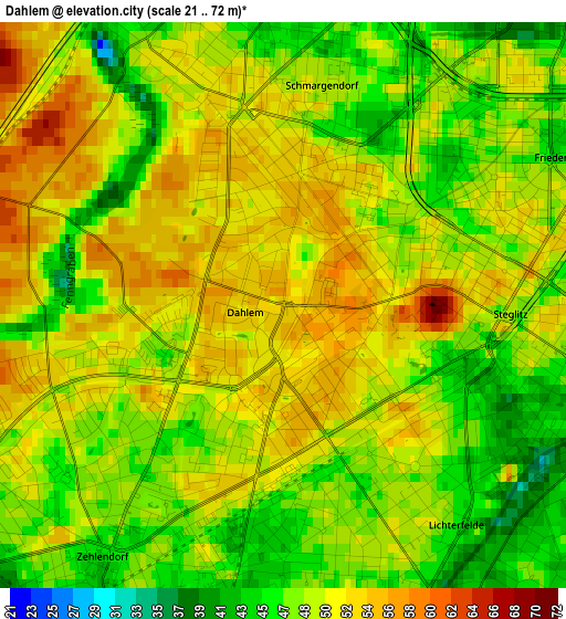 Dahlem elevation map