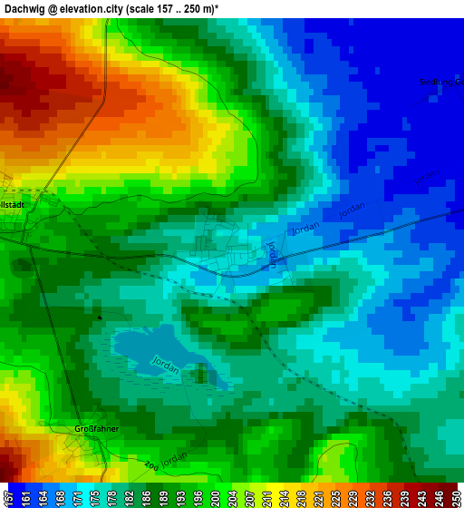 Dachwig elevation map