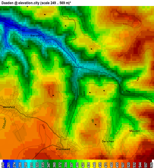 Daaden elevation map