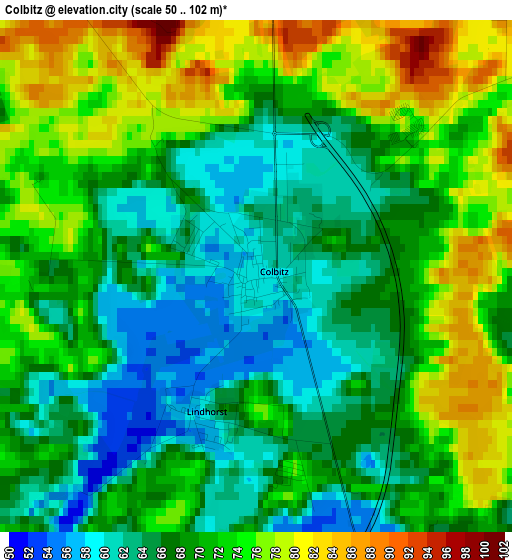 Colbitz elevation map