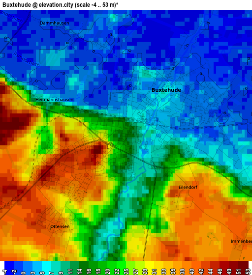 Buxtehude elevation map