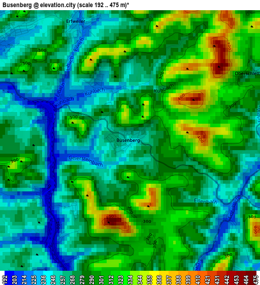 Busenberg elevation map