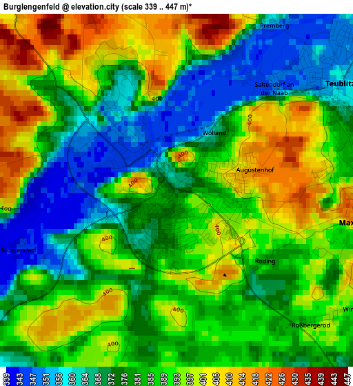 Burglengenfeld elevation map