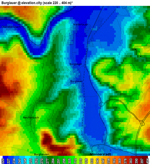 Burglauer elevation map