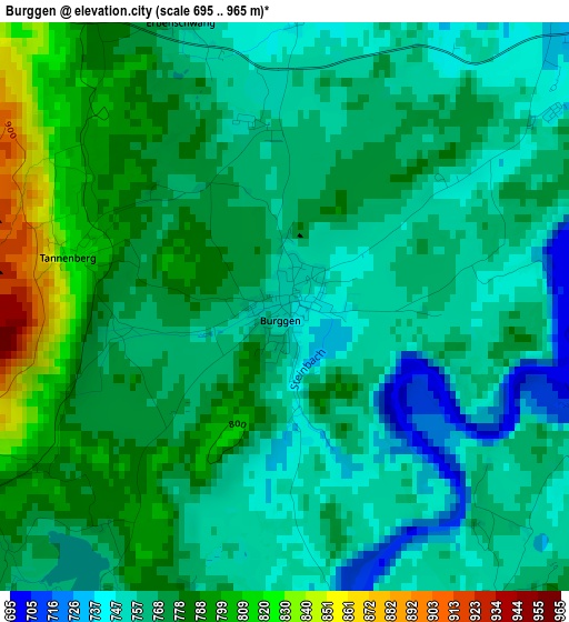 Burggen elevation map